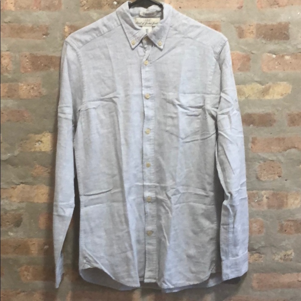 H&M Gray Button Up with One Pocket